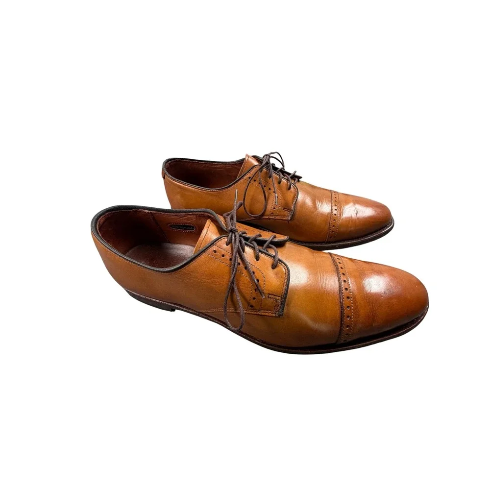 Allen Edmonds Clifton Men's Derby Oxford Walnut Leather Cap Toe Shoe 12 D
